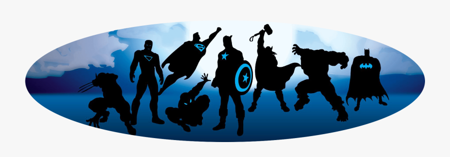 Transparent Superhero Silhouette Png - Super Hero Silhouette Banner, Transparent Clipart