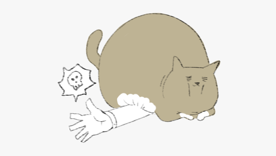 Lazy Fat Cat Messages Sticker-11 - Cartoon, Transparent Clipart