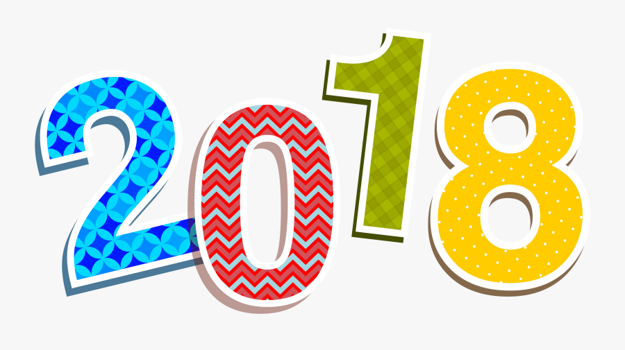 2018 Colorful Png Image - Numero 2018 Animado, Transparent Clipart