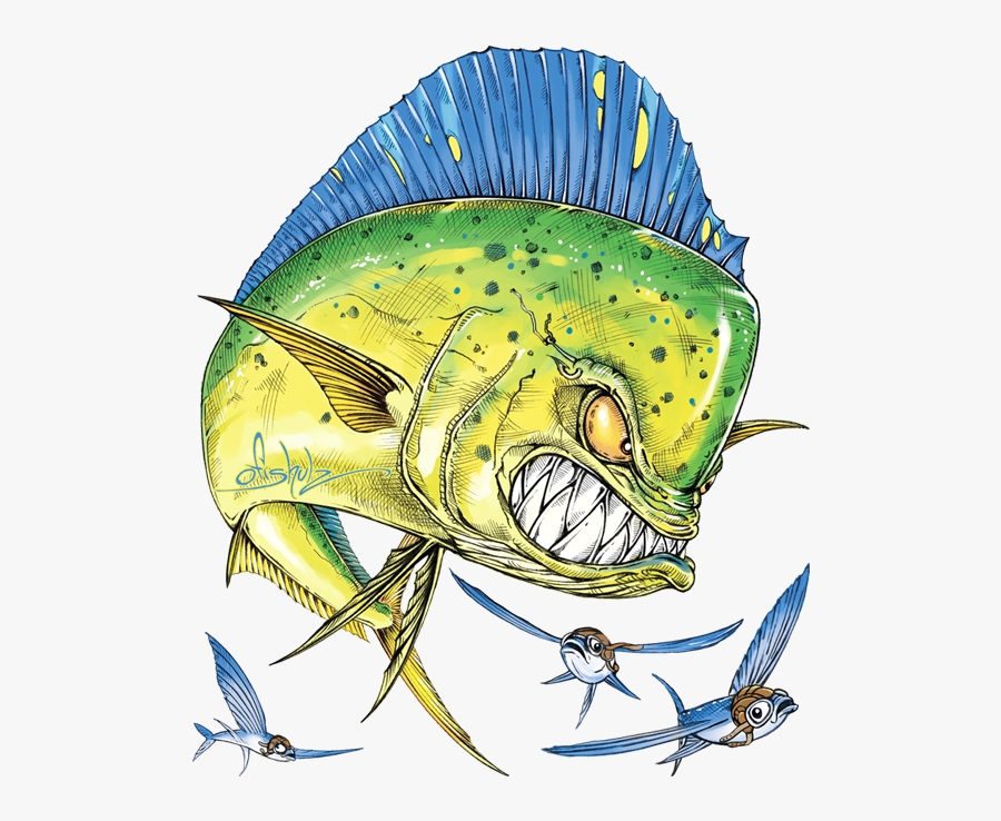 Mahi-flyingfish 1 - Mahi Mahi Fish Logo , Free Transparent Clipart