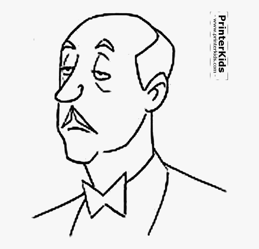 Face Of Alfred Pennyworth - Draw Alfred From Batman, Transparent Clipart