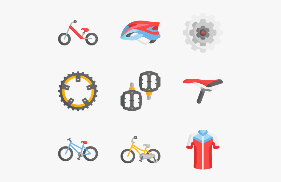 Bicycle Clipart Colorful - Pushbike Icon, Transparent Clipart