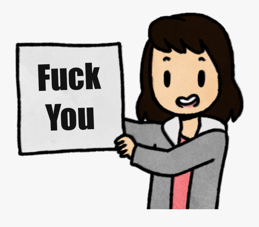 Fuck I You Facial Expression Text Cartoon Human Behavior - Human Behavior, Transparent Clipart