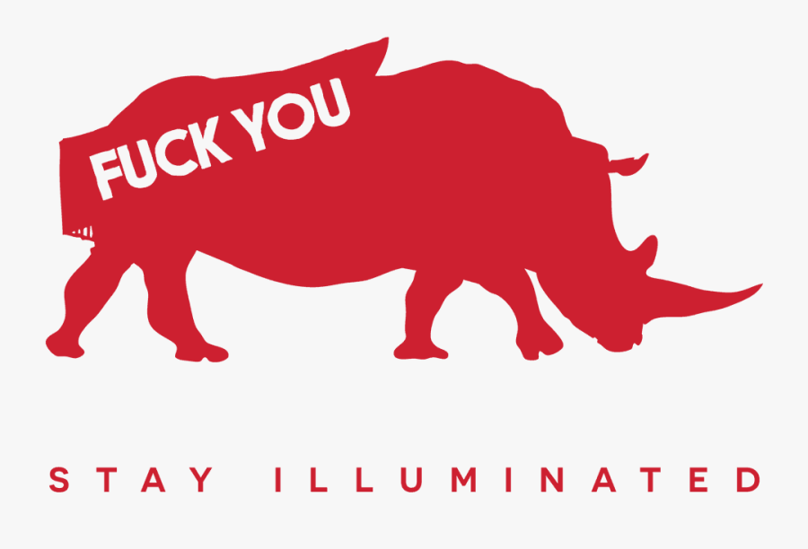 Fuck You Animal Series - Black Rhinoceros, Transparent Clipart