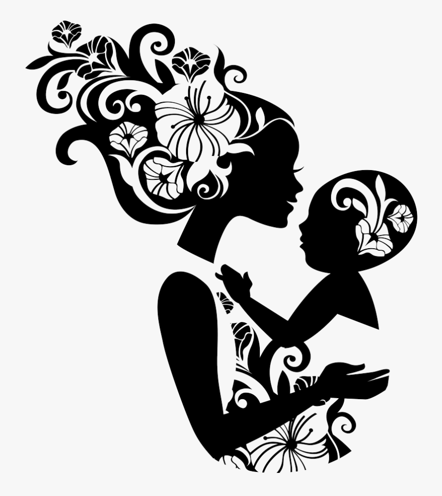 Download Mother And Child Silhouette Vector , Free Transparent ...