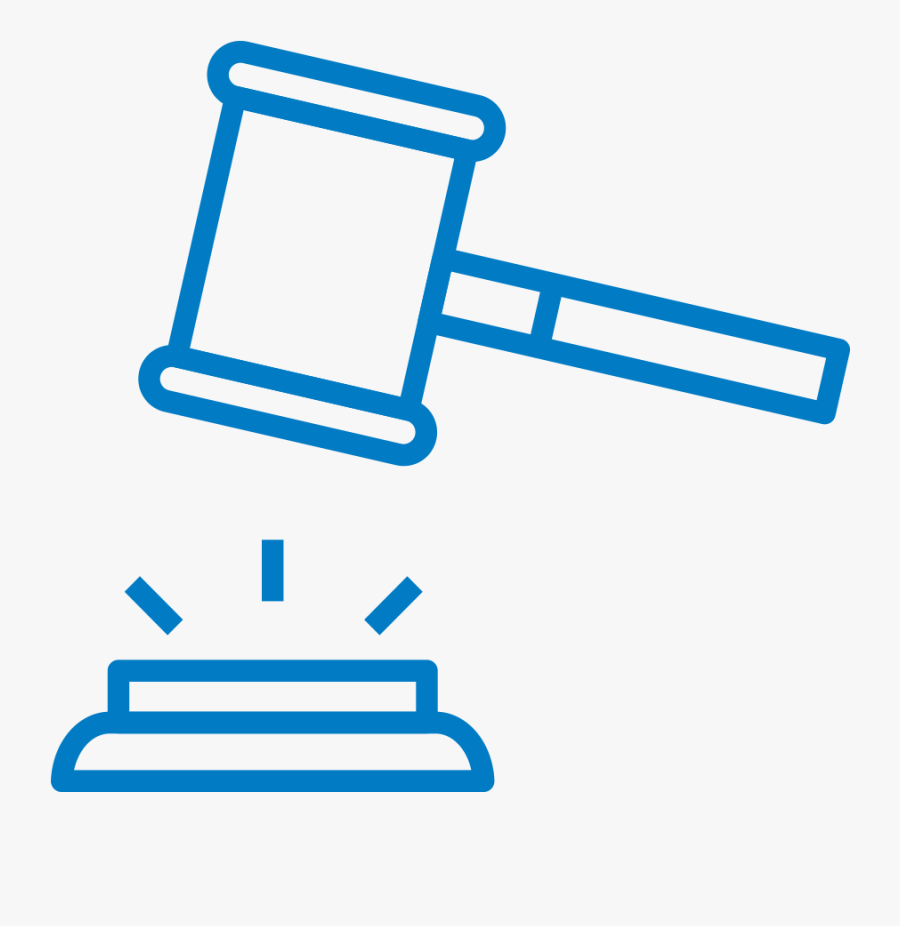 Gavel Icon - Defence The Law Icon, Transparent Clipart