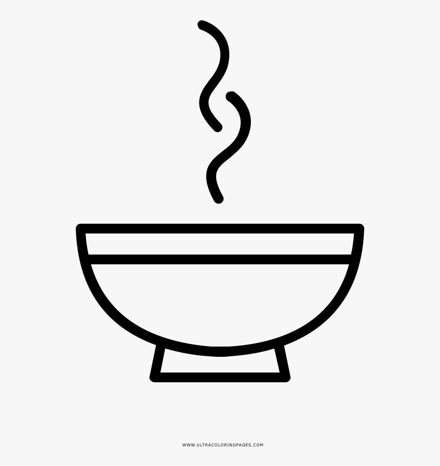 Soup Coloring Page - Grill Meat Drawing Png, Transparent Clipart