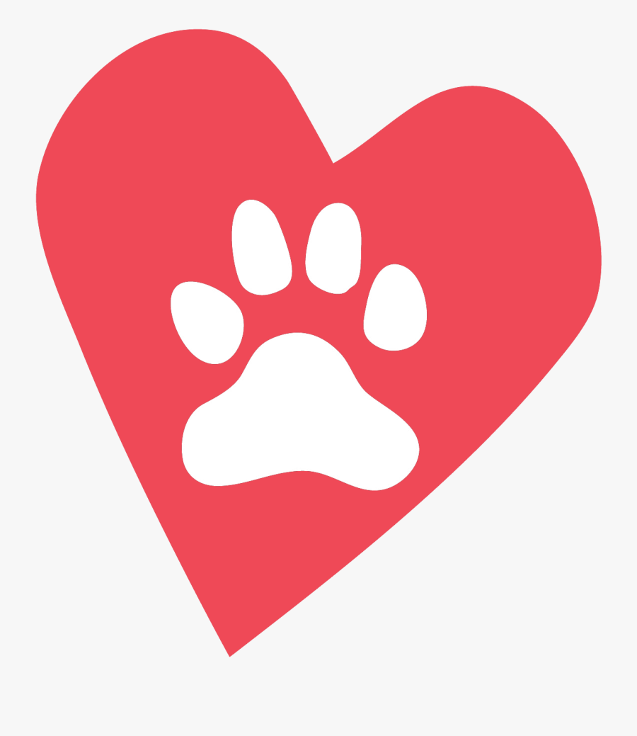 Our Pets Leave Paw Prints On Our Hearts Your Tribute - Heart, Transparent Clipart