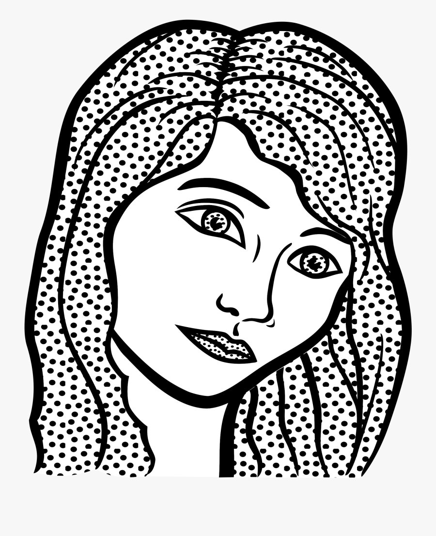 Lineart Clip Arts - Gambar Muka Wanita Kartun Bersedih, Transparent Clipart