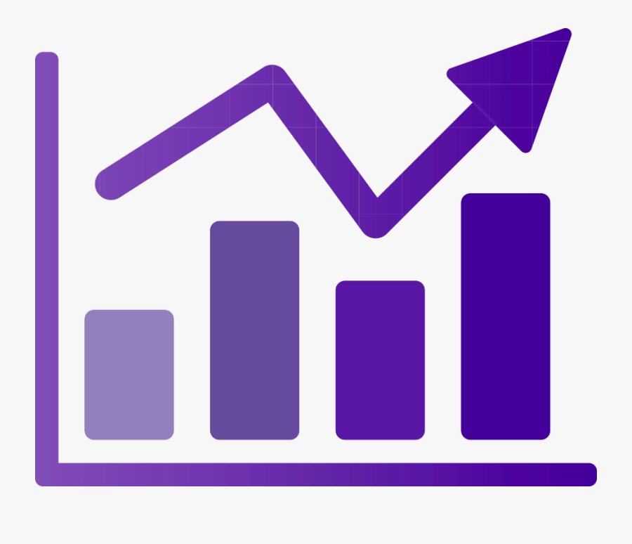 Purple Bar Graph Clipart, Transparent Clipart