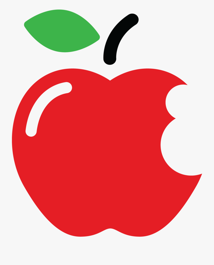 Pfe Bite-sized Learning Series - Cartoon Apple With Bite, Transparent Clipart