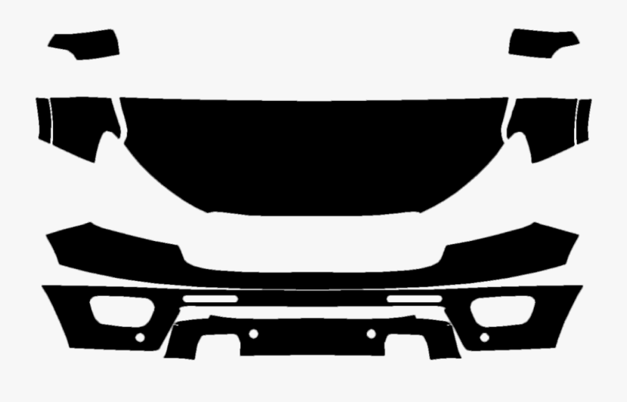 2019 Ford Ranger Xlt, Lariat 3m Clear Bra Deluxe Paint - 2019 Ford Ranger Bumper Kit, Transparent Clipart