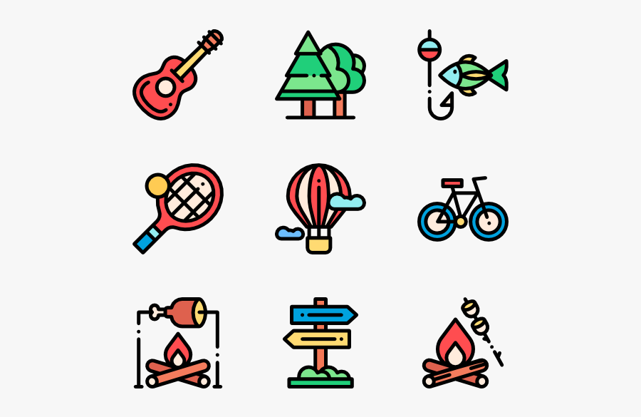 Outdoor Activities - Kids Icon Color, Transparent Clipart