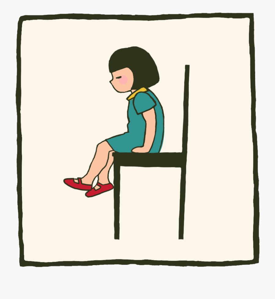 # - Sitting On Uncomfortable Chair Cartoon, Transparent Clipart