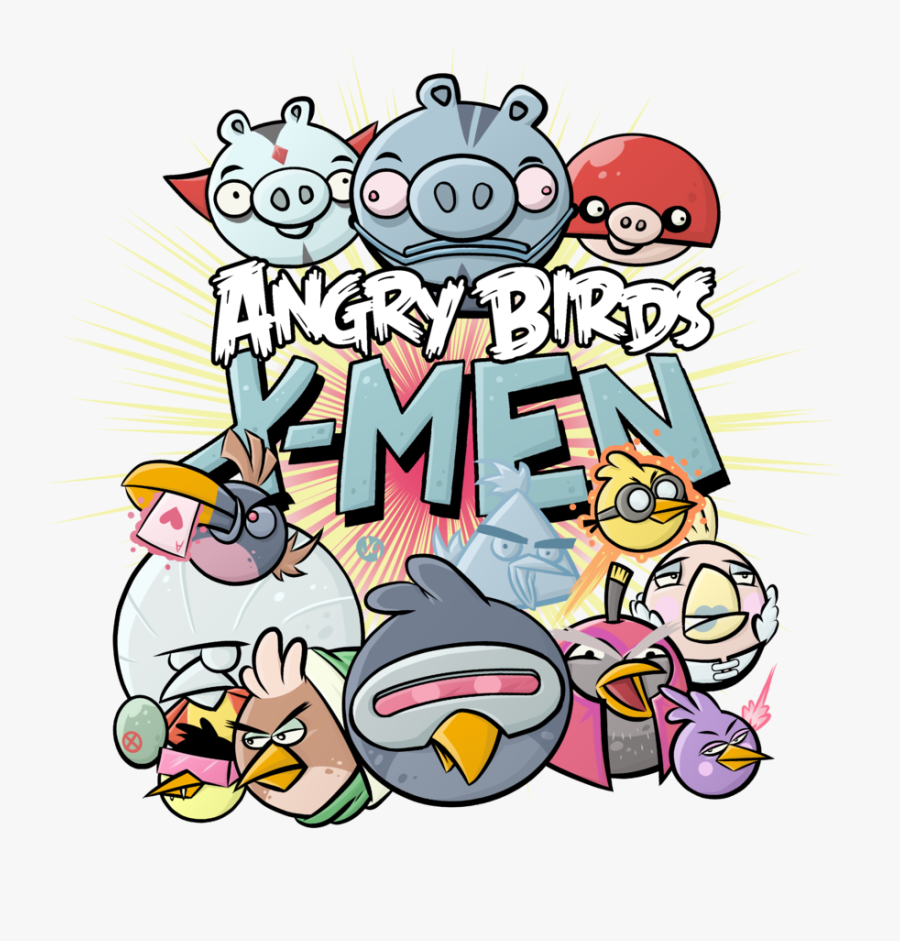 Angry Birds X Men, Transparent Clipart