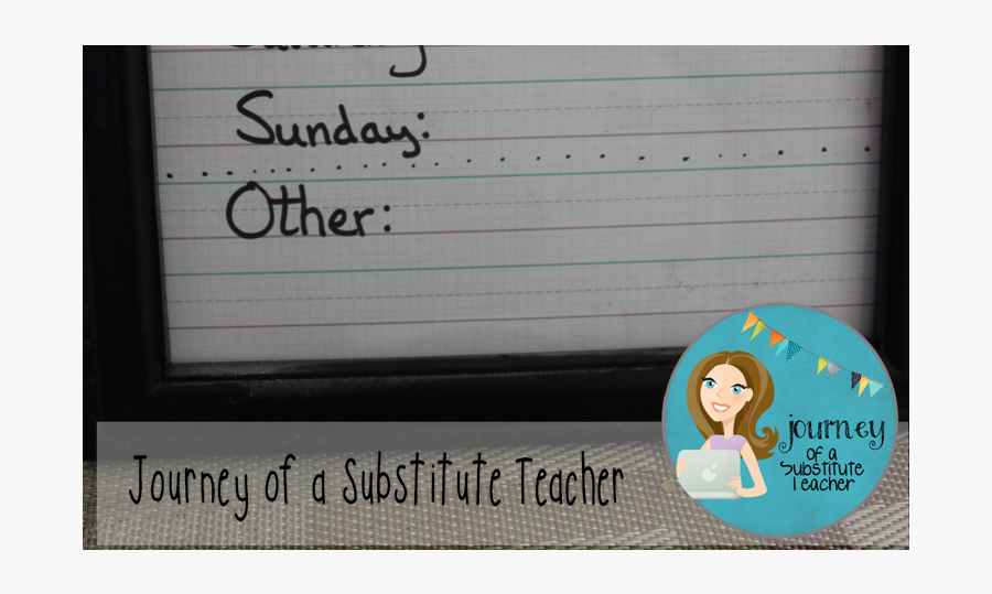 Journey Of A Substitute Teacher Classroom Organization - Paper, Transparent Clipart