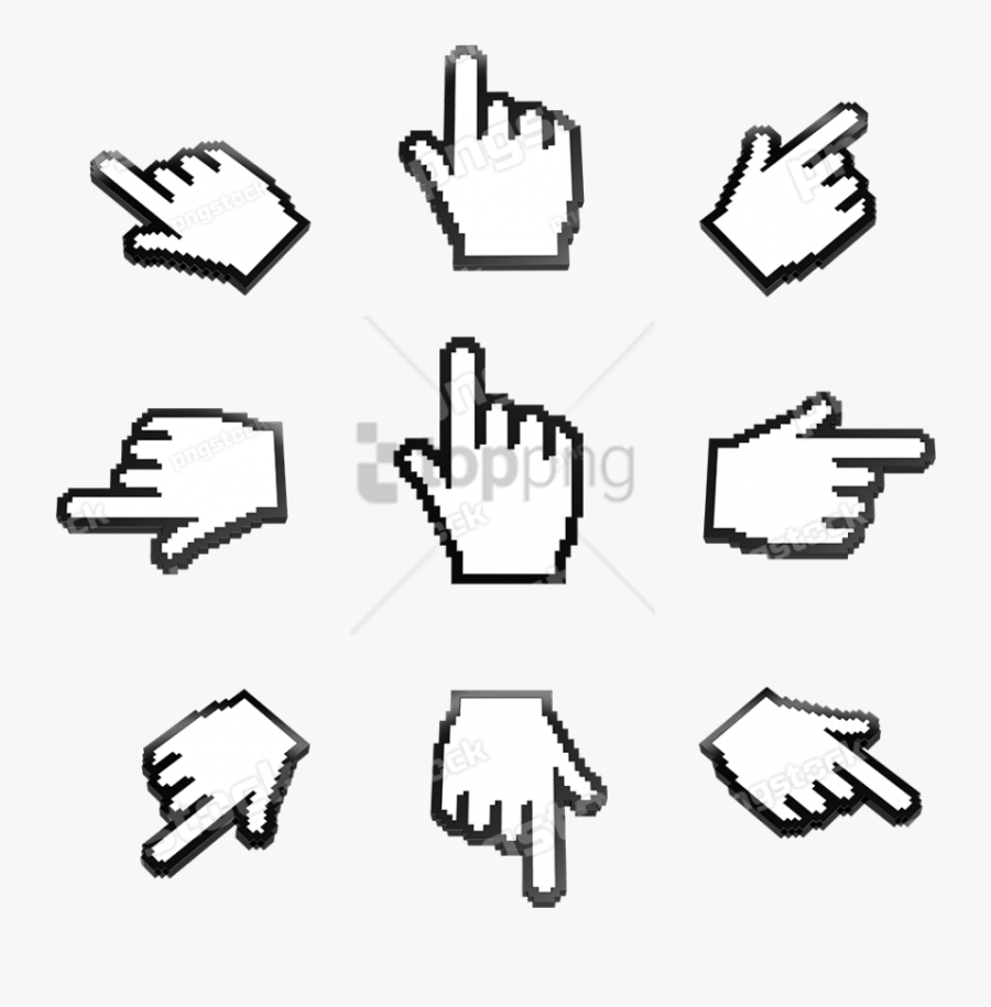 Line - Hand Cursor, Transparent Clipart