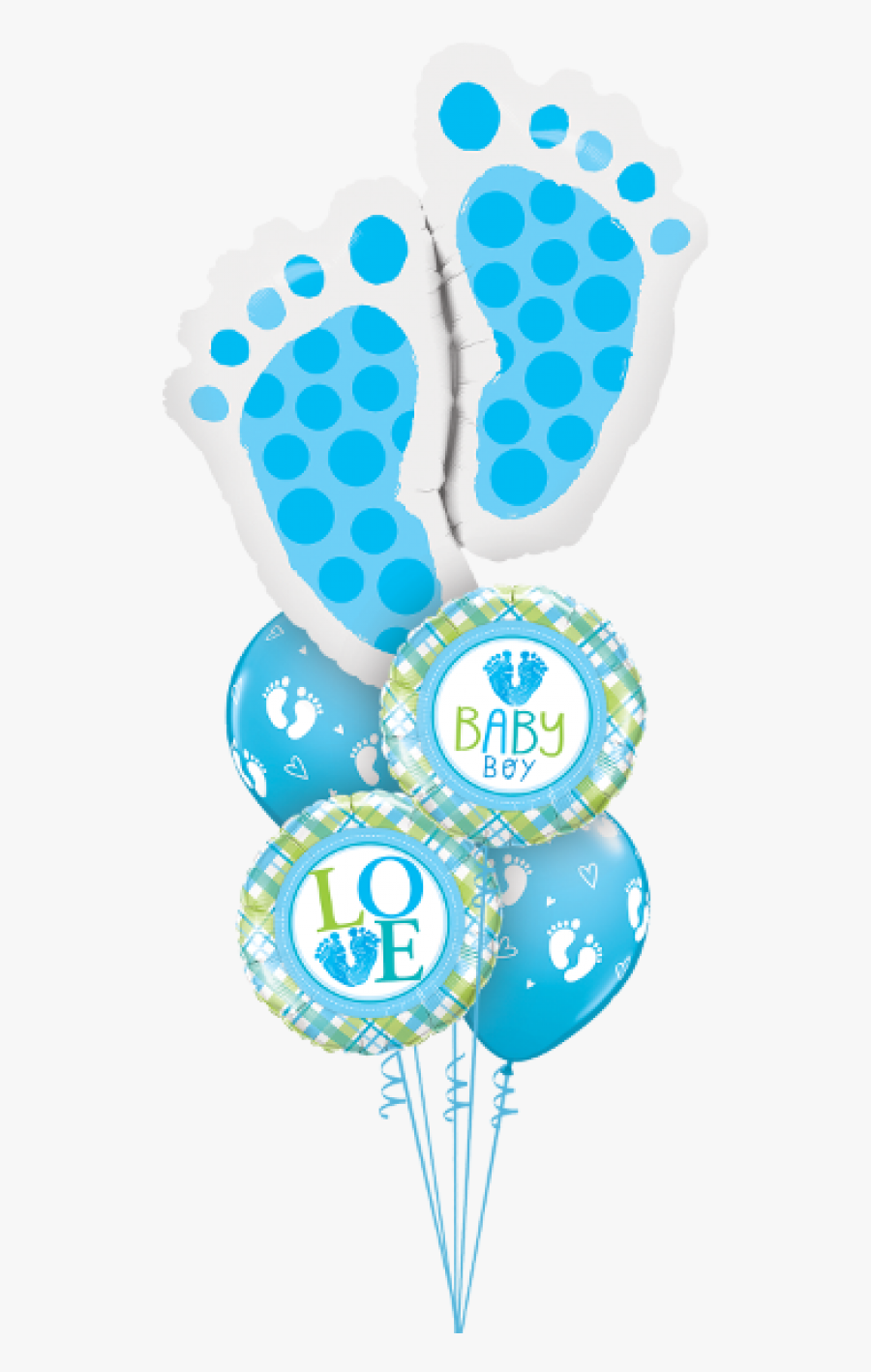 Foil Balloon Baby Feet, Transparent Clipart