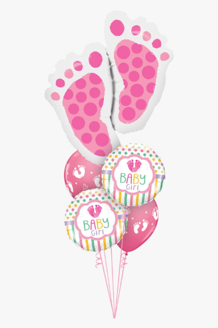Baby Feet Balloons, Transparent Clipart