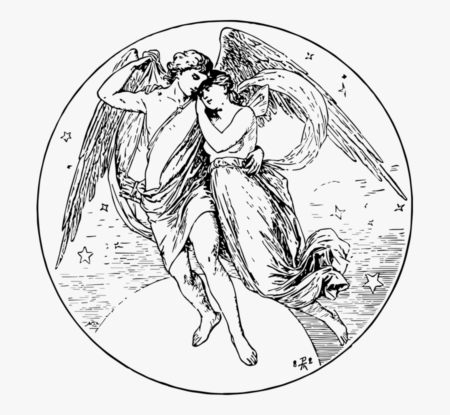 Cupid And Psyche Drawing, Transparent Clipart