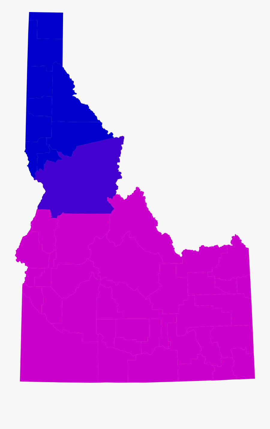 Idaho Transportation Department District Map, Transparent Clipart