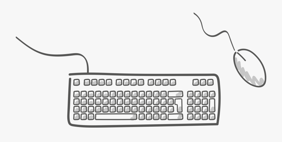 Mouse And Big Image - Computer Keyboard And Mouse Clipart, Transparent Clipart