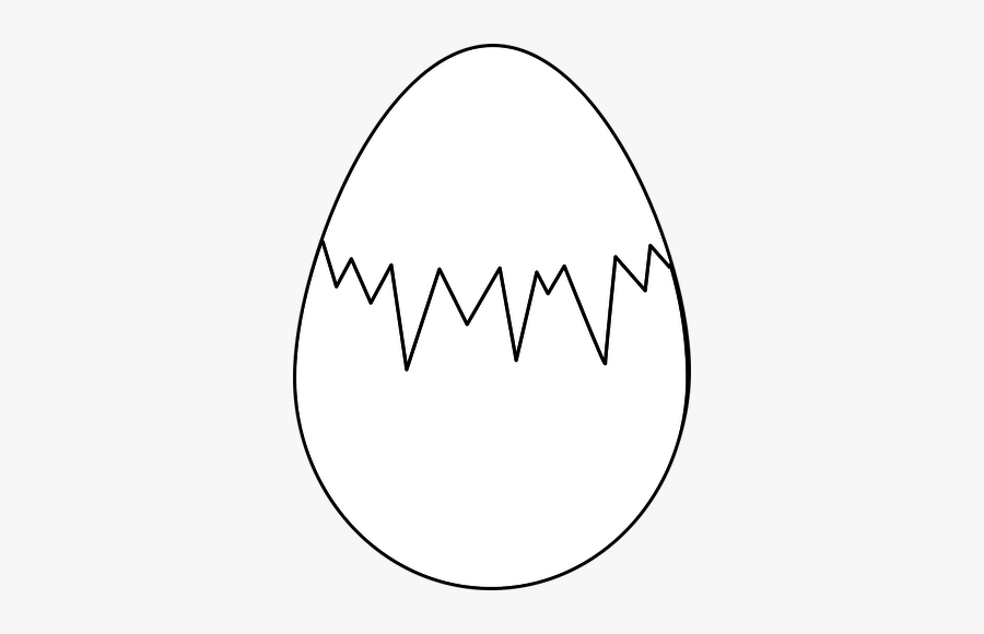 Easter Egg Vector Graphics - Egg Crack Clipart Black And White, Transparent Clipart
