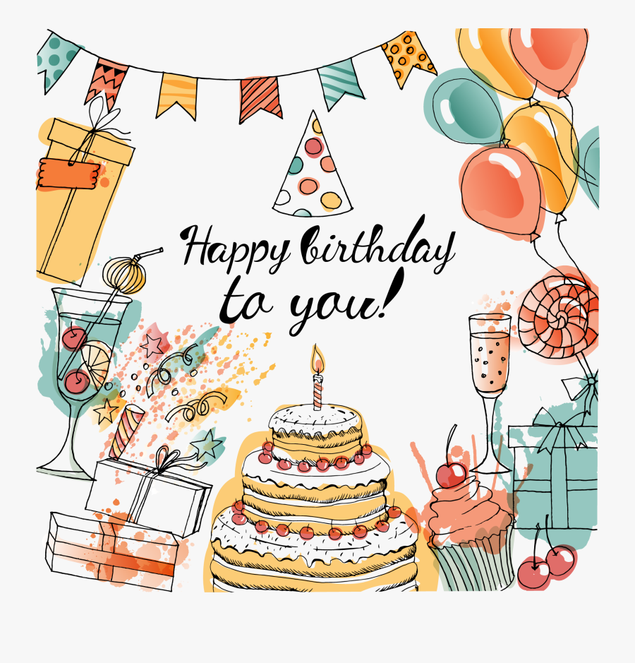 Drawing Party Birthday Decoration, Transparent Clipart