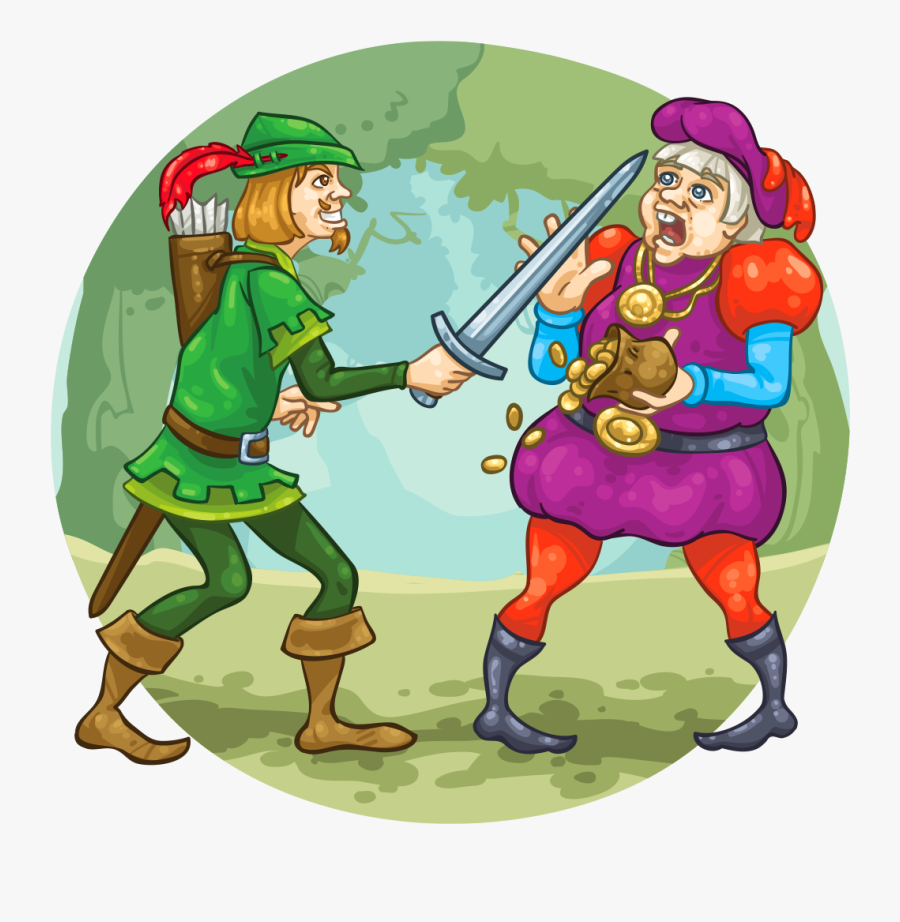 Robin Hood Stealing From The Rich Giving, Transparent Clipart