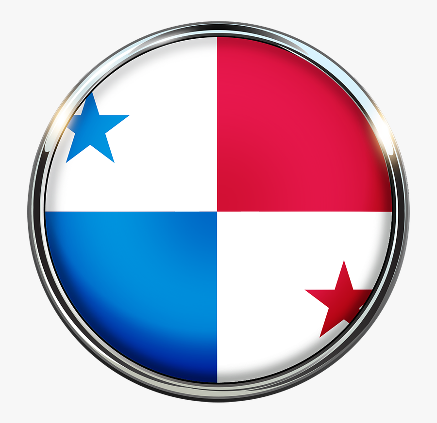 Panama Flag Circle Country Red Png Image - Panama Flag, Transparent Clipart