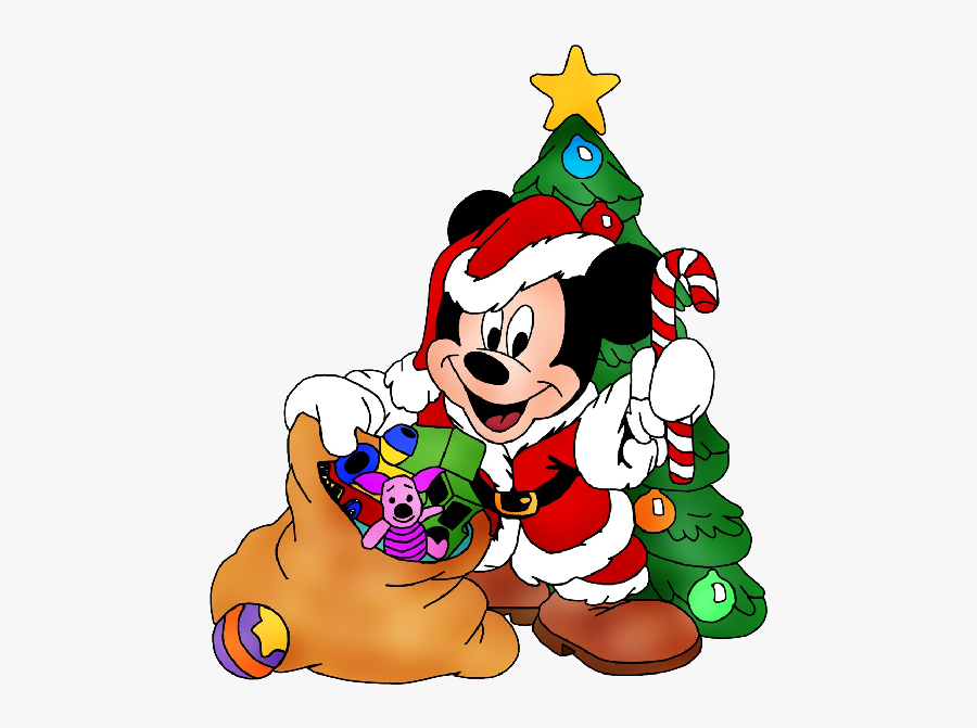 Cartoon Mickey Mouse Christmas, Transparent Clipart