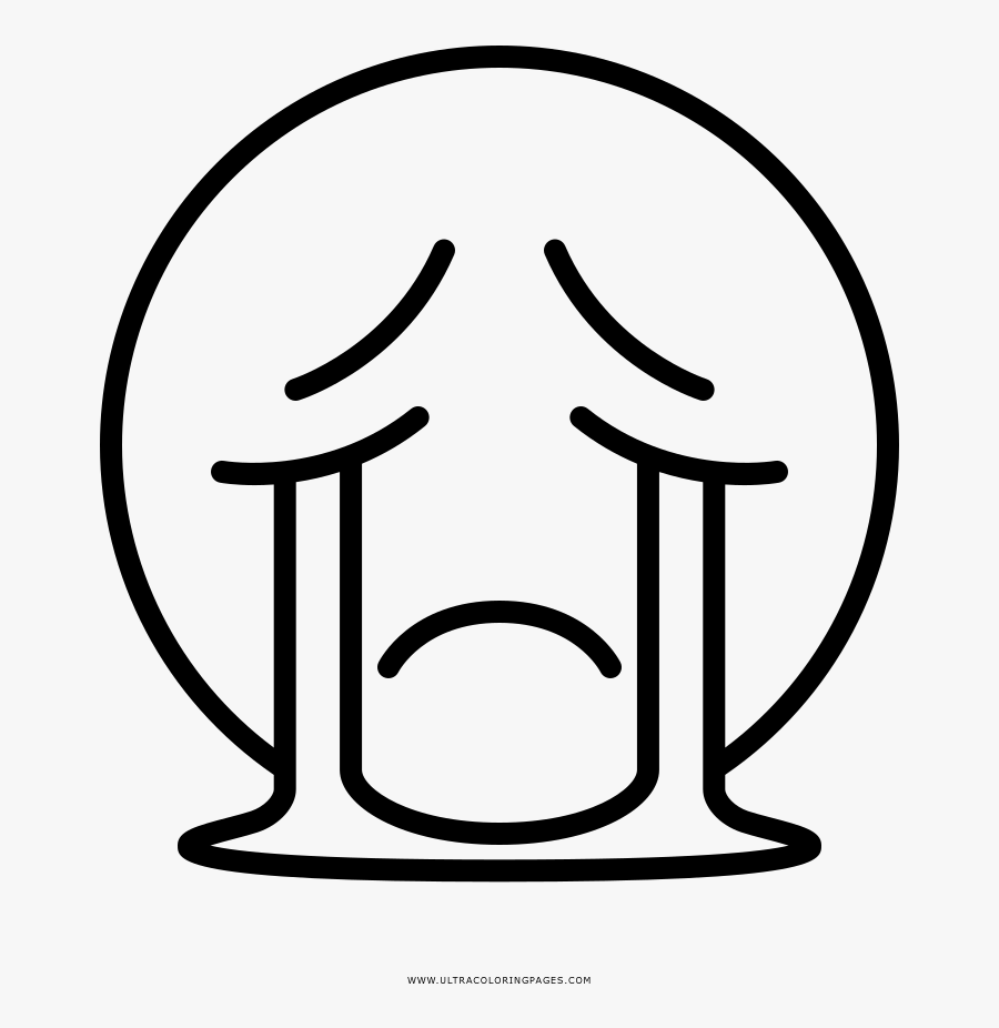 Loudly Crying Face Coloring Page , Free Transparent Clipart - ClipartKey