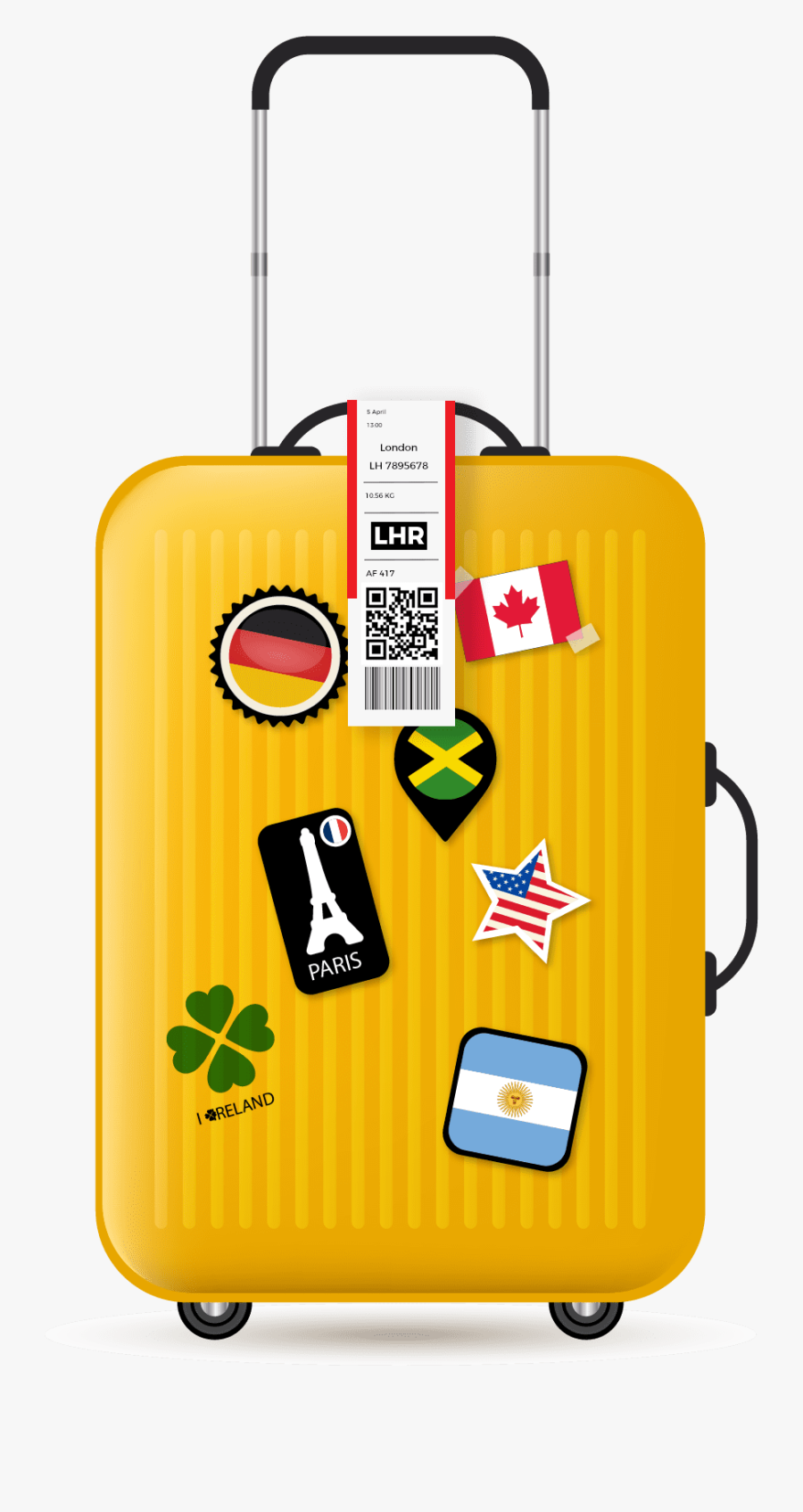 Suitcase Vector, Transparent Clipart