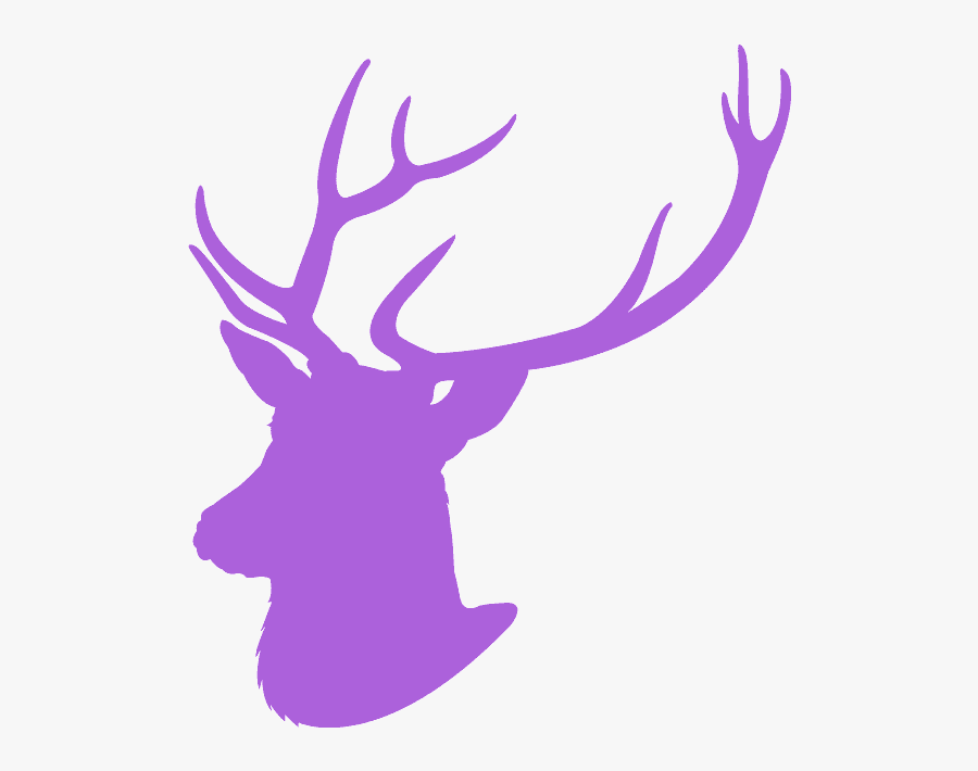 Blue Silhouette Buck, Transparent Clipart