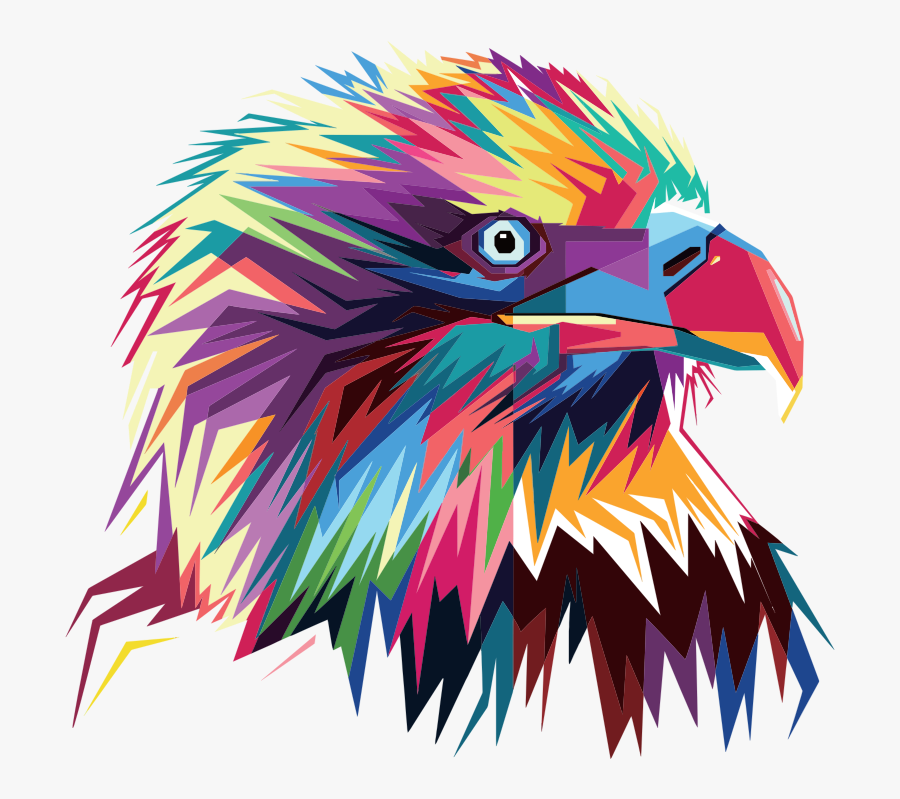 Geometric Eagle Pop Art By Rizkydwi123 - Animal Pop Art Png, Transparent Clipart