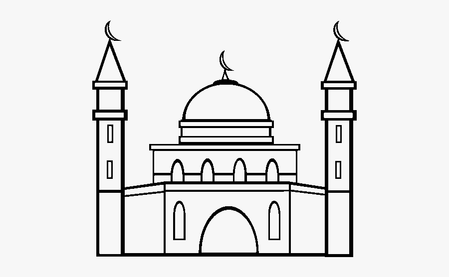 Colouring Pages Of Mosque, Transparent Clipart