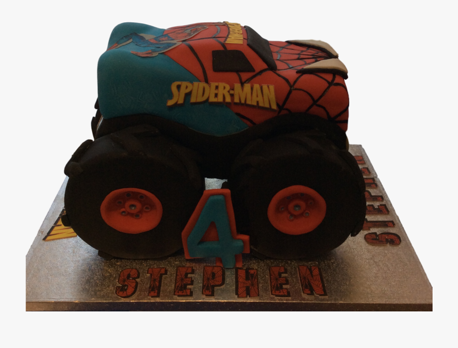 Spiderman Design Car Cake, Transparent Clipart