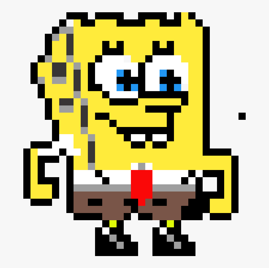 Small Spongebob Pixel Art Clipart , Png Download - Pixel Art Spongebob, Transparent Clipart