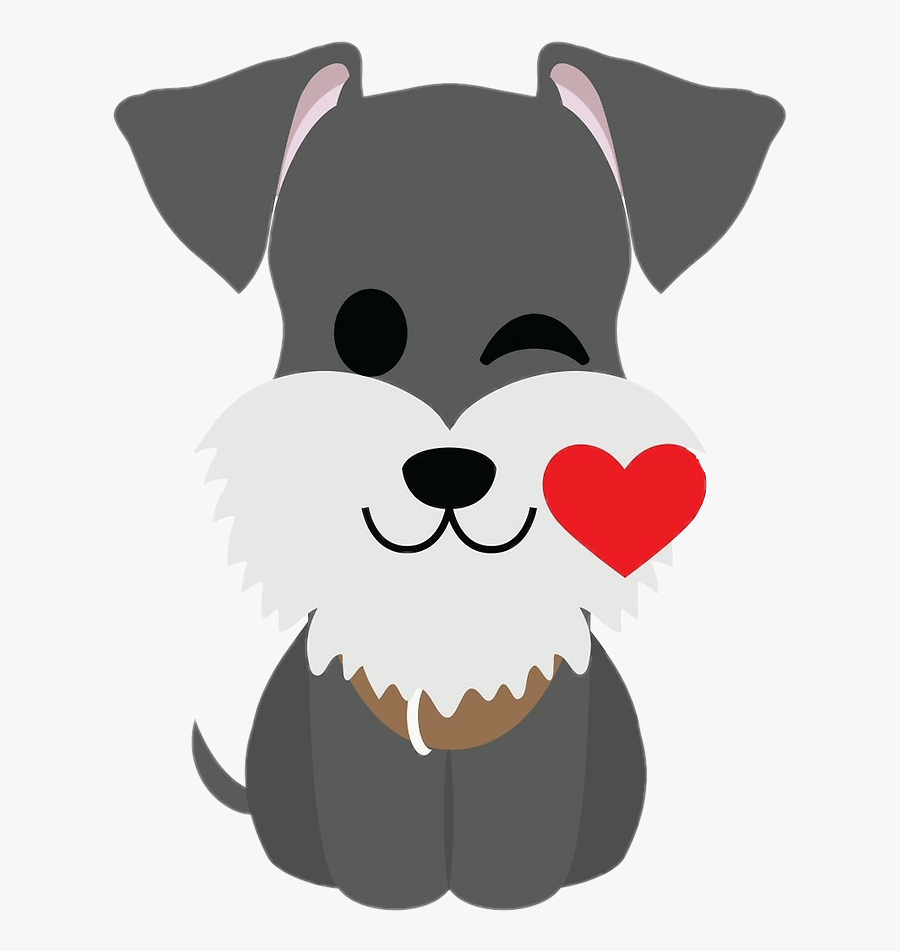 #schnauzers - Schnauzer Dog Face Emoji, Transparent Clipart