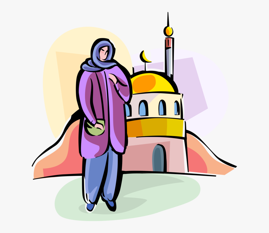 Download Vector Illustration Of Muslim Woman Wears Hijab Headwear ...