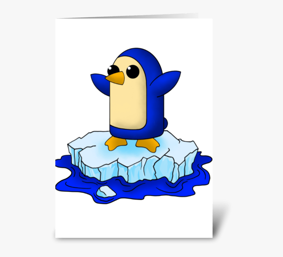 Cute Baby Penguin Greeting Card - Cartoon, Transparent Clipart