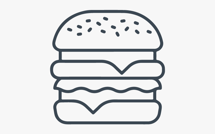 Sandwich Black And White, Transparent Clipart