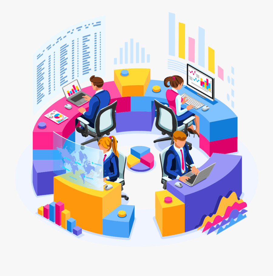 Analytics Dashboard Illustration, Transparent Clipart