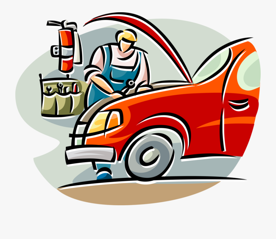 Mechanic Clipart Auto Tech - Working On A Car Clipart , Free ...