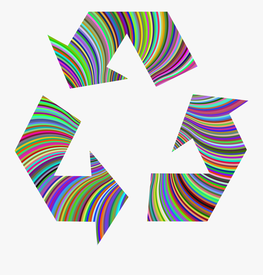 Prismatic Recycling Symbol Clip Arts - Rainbow Recycling Symbol Png, Transparent Clipart