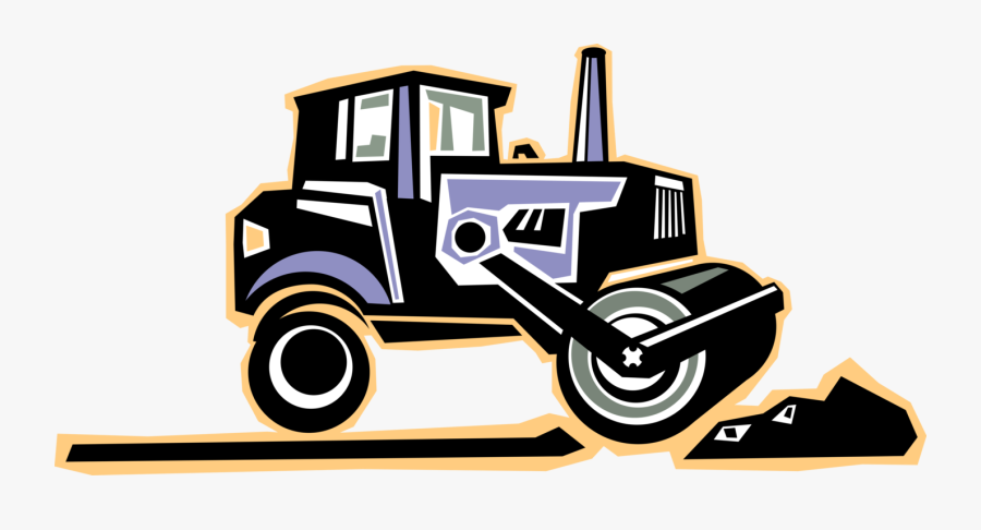 Vector Illustration Of Construction Industry Heavy - Bulldozer, Transparent Clipart