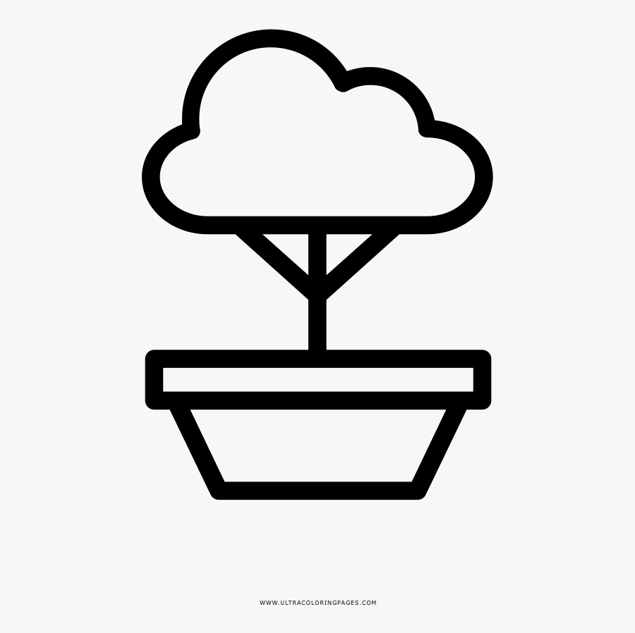 Bonsai Coloring Page - Sink Icon Png, Transparent Clipart