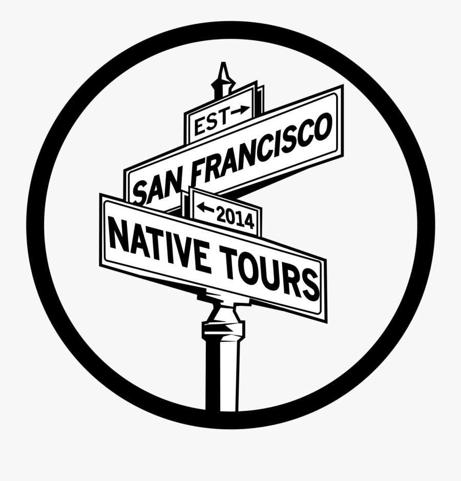 Clip Art San Francisco Cable Car - Black And White Street Sign Logo, Transparent Clipart