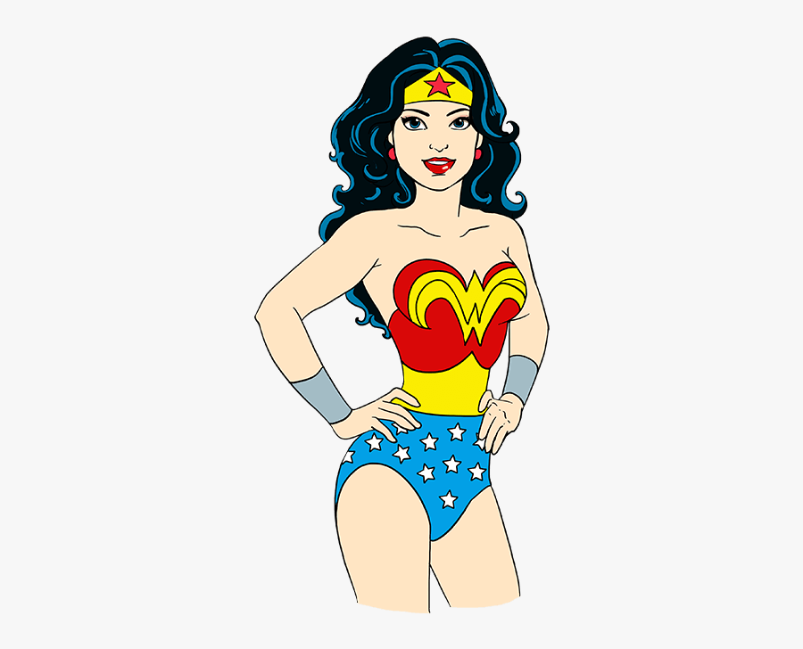 Wonder Woman Clipart Easy - Wonder Woman Drawing Easy Step By Step, Transparent Clipart