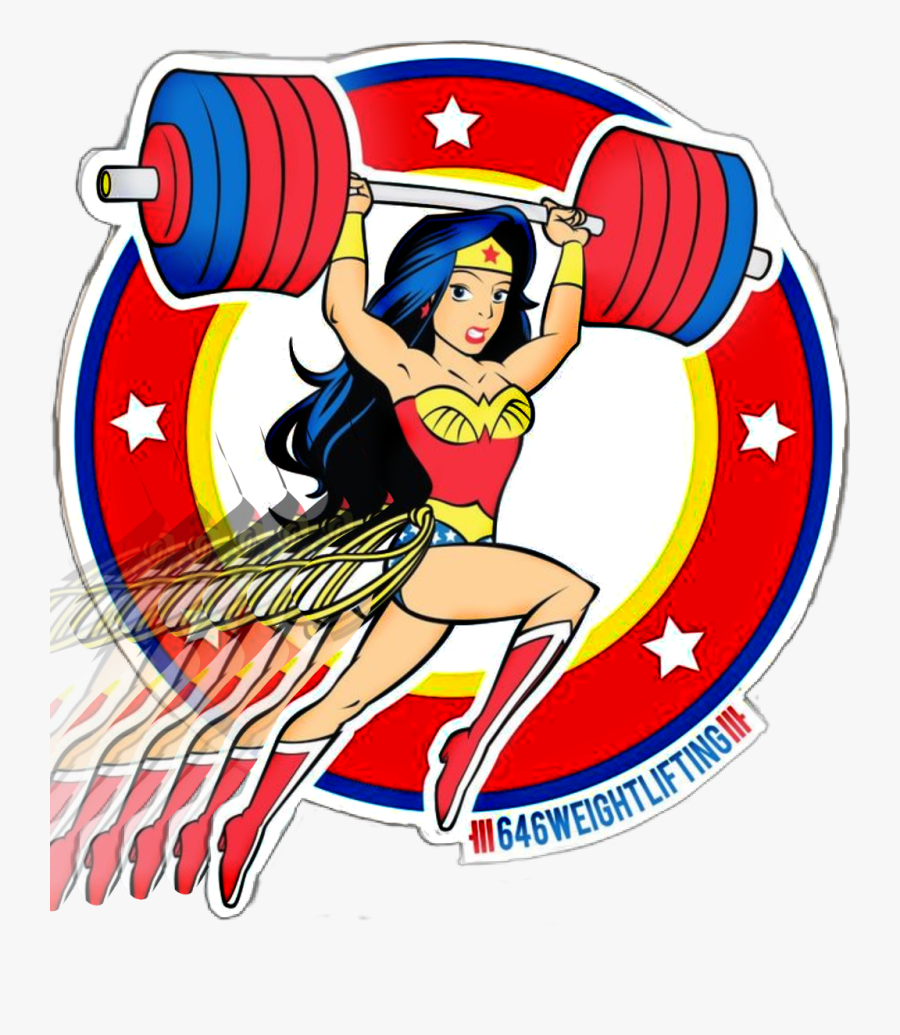 #wonderwoman #superhero #weights #strong #diana #costumes - Wonder Woman Weightlift Svg, Transparent Clipart